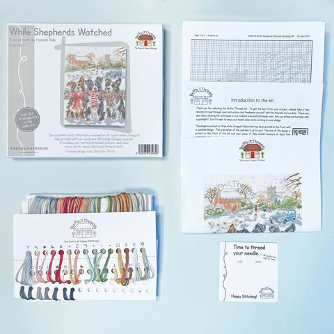 NEW - Bothy Threads - Wrendale - Cross Stitch Kit - While Shepherds Watched