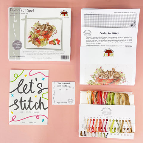 NEW - Bothy Threads - Wrendale - Cross Stitch Kit - Purrrfect Spot