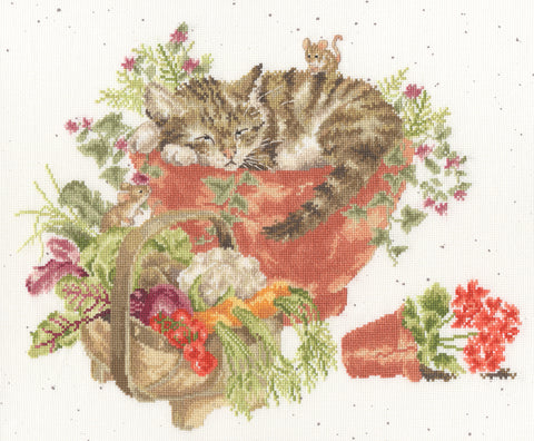 NEW - Bothy Threads - Wrendale - Cross Stitch Kit - Purrrfect Spot