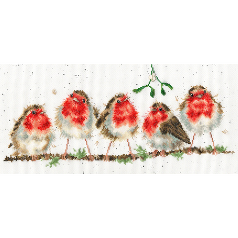 Bothy Threads - Wrendale - Cross Stitch Kit - Rockin' Robins - Robins on a Branch