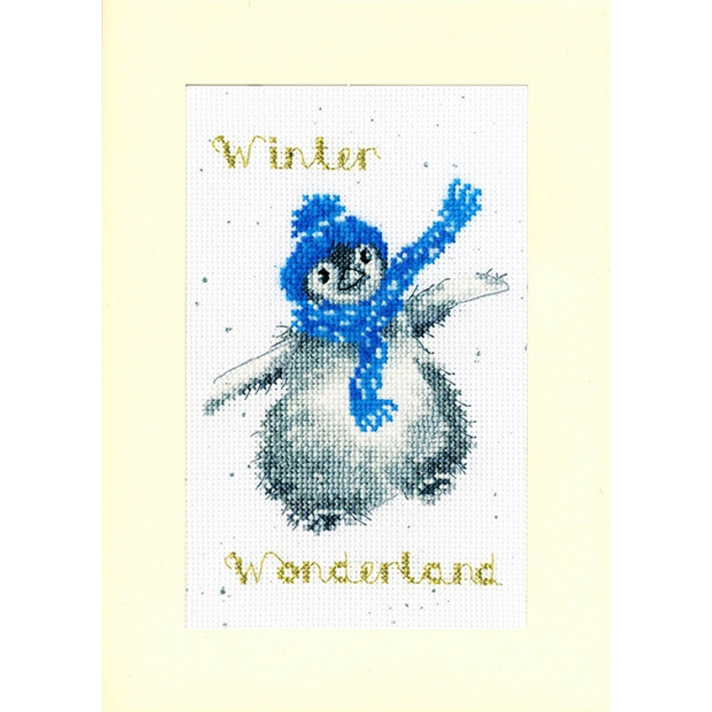 Bothy Threads - Wrendale - Christmas Card Cross Stitch Kit - Winter Wonderland - Penguin