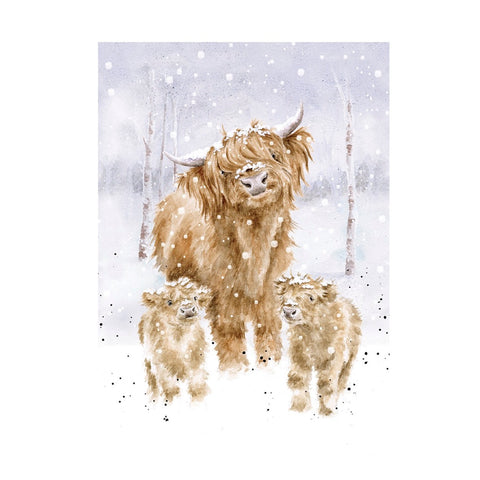 Wrendale - Paperback Notebook - A6 - A Highland Christmas Cows