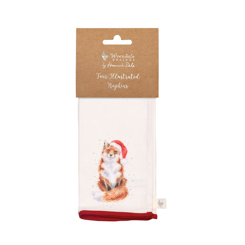 NEW - Wrendale - Christmas - Fabric Napkins