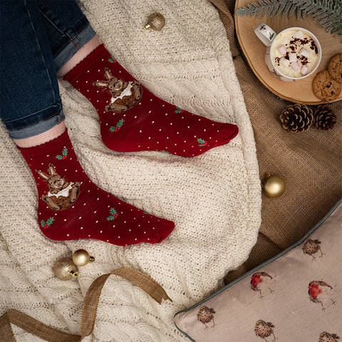 Wrendale - Christmas - Bamboo Socks - Ladies One Size 4-7