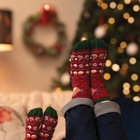 Wrendale - Christmas - Bamboo Socks - Ladies One Size 4-7