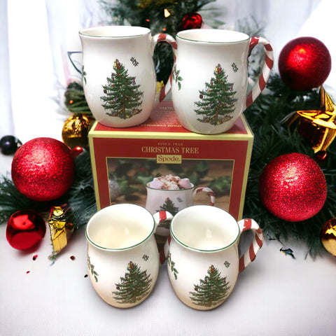 Spode Christmas Tree - Large Mug with Peppermint Handles