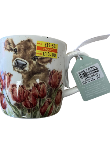 NEW - Wrendale - Large Fine Bone China Mug - Bessie Cow