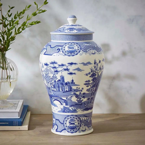 NEW - Spode - Blue Italian - Vase - 14.3" - Gothic Castle