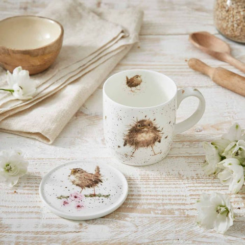 Wrendale - Mug & Coaster Set - Flying The Nest