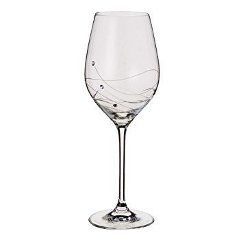 Dartington Crystal - Glitz - Red Wine Goblet Glass - Box Set of 2