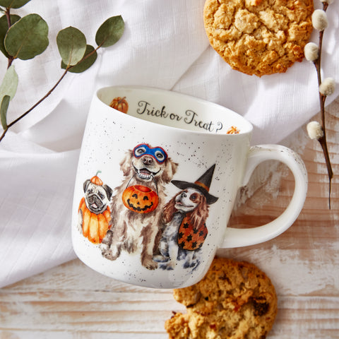 Wrendale - Halloween - Large Bone China Mug - Trick or Treat Halloween - Dogs