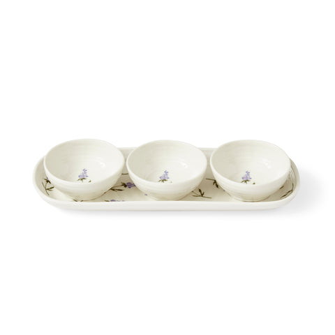 Sophie Conran - Lavendula - Box Set of 3 Mini Dip Bowls & Tray