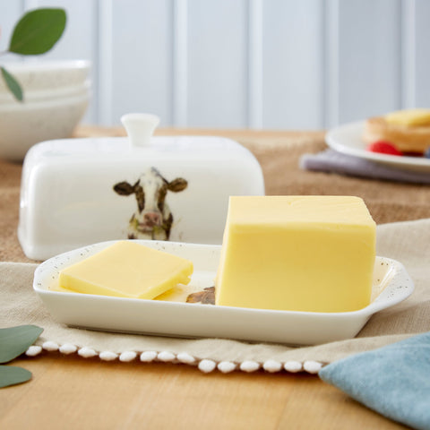 Wrendale - Covered Butter Dish - Cow - New Design