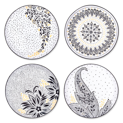 Sara Miller - Artisanne Noir - Salad Plate - Set of 4