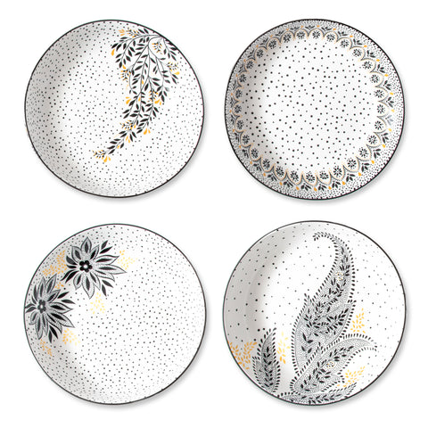 Sara Miller - Artisanne Noir - Low Bowl - Set of 4