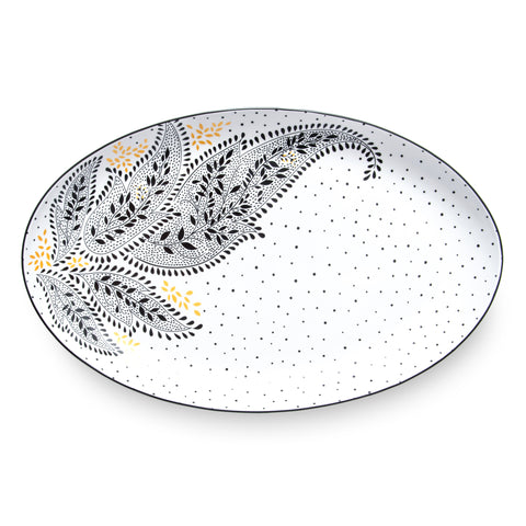 Sara Miller - Artisanne Noir - Oval Serving Platter - Large - Paisley