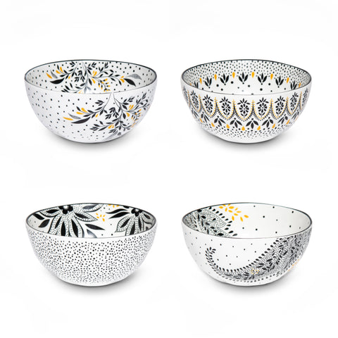 Sara Miller - Artisanne Noir - Small Bowl - Set of 4