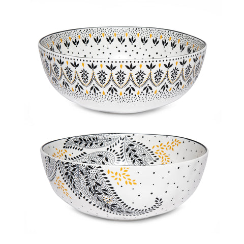 Sara Miller - Artisanne Noir - Large Bowl - Set of 2