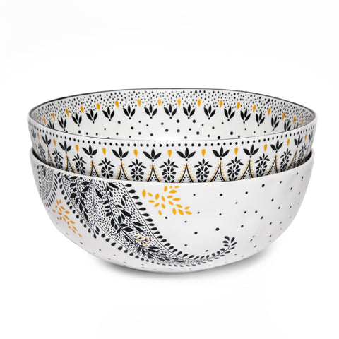 Sara Miller - Artisanne Noir - Large Bowl - Set of 2