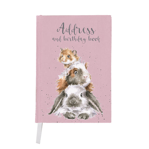 Wrendale Address & Birthday Book -  Flower Pot Rabbit