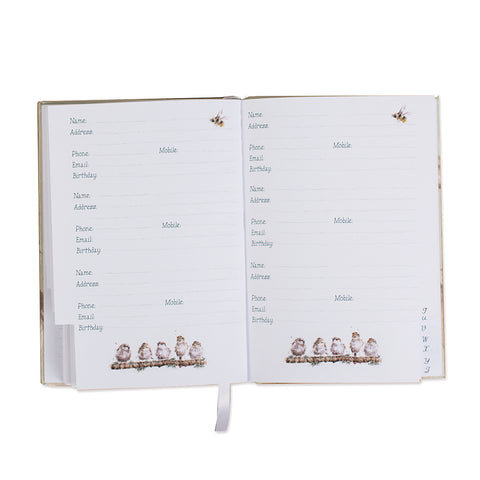 Wrendale Address & Birthday Book -  Flower Pot Rabbit