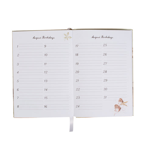 Wrendale Address & Birthday Book -  Flower Pot Rabbit