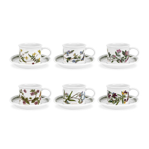 Botanic Garden Mocha Coffee Cup & Saucer ( D ) Drum Shape