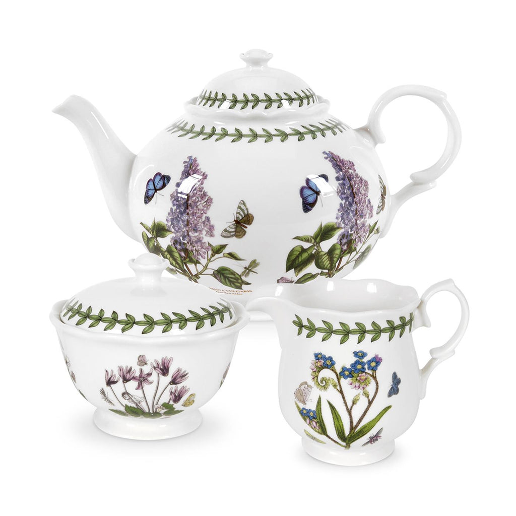 Botanic Garden 3 Piece Tea Service - Teapot, Cream & Sugar