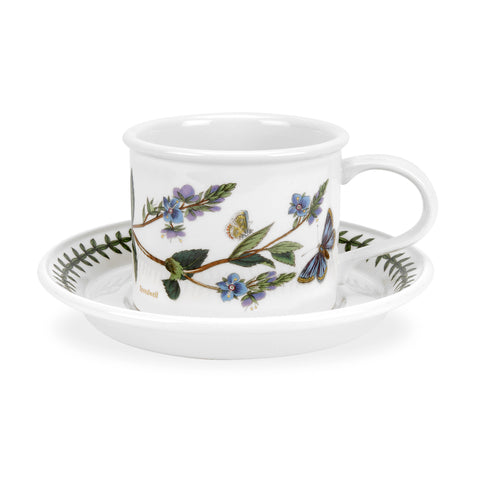 Botanic Garden Mocha Coffee Cup & Saucer ( D ) Drum Shape