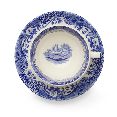 Spode - Blue Italian - Breakfast Cup & Saucer