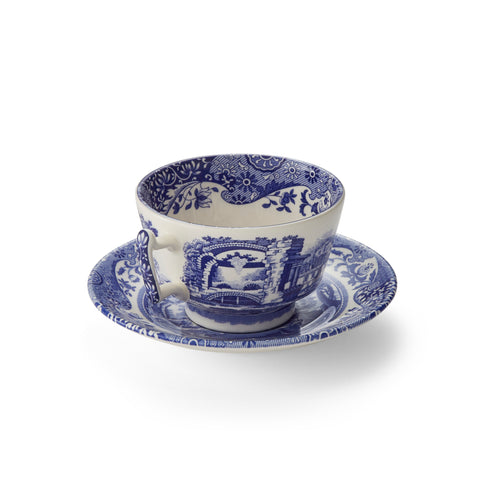 Spode - Blue Italian - Breakfast Cup & Saucer