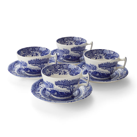 Spode - Blue Italian - Breakfast Cup & Saucer