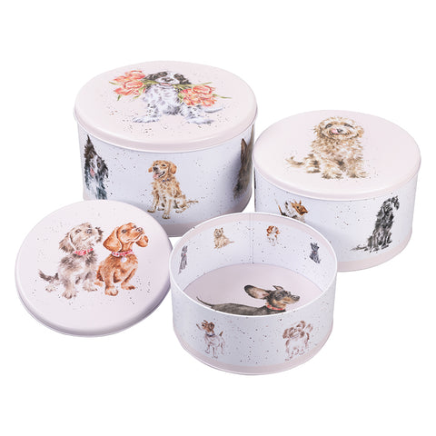 Wrendale - Nest of 3 Cake Tins - A Dog's Life