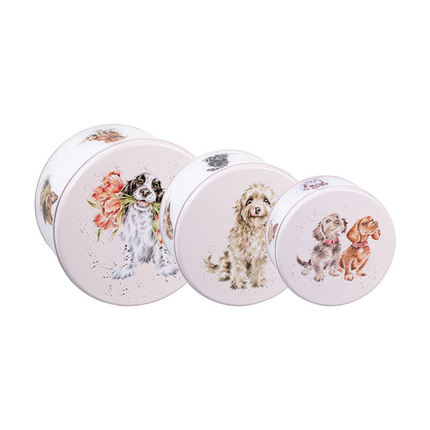 Wrendale - Nest of 3 Cake Tins - A Dog's Life