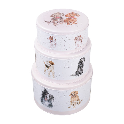 Wrendale - Nest of 3 Cake Tins - A Dog's Life