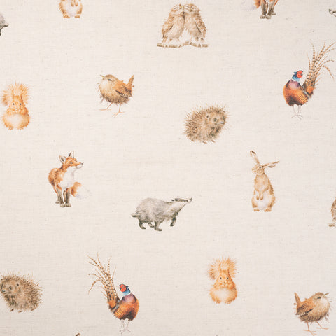 Wrendale - Home - Fabric - Woodlanders - Cream