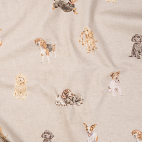 Wrendale - Home - Fabric - Dog Grey