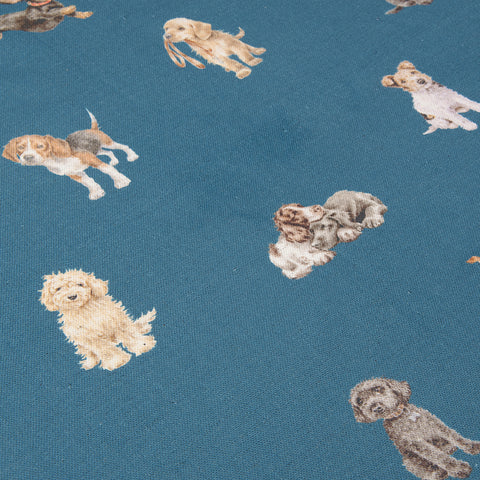 Wrendale - Home - Fabric - Busy Dog Teal