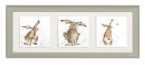 Wrendale  - A Trio of Framed Cards - Hares