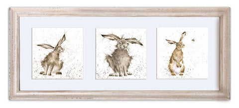 Wrendale  - A Trio of Framed Cards - Hares