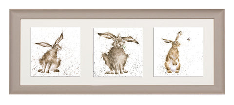 Wrendale  - A Trio of Framed Cards - Hares