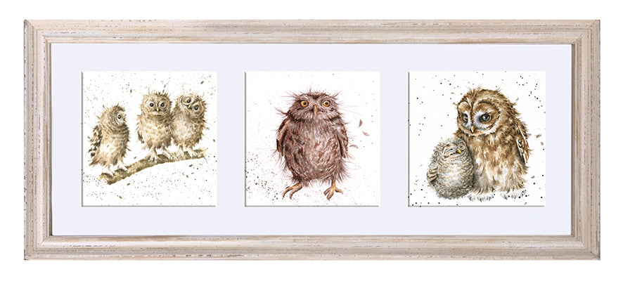 Wrendale Designs - Cornice Con Trio Di Giraffe, Stampa Artistica, Realizzato A Mano Nel Regno Unito, 61x26 Cm