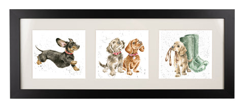 Wrendale  - A Trio of Framed Cards - Dogs