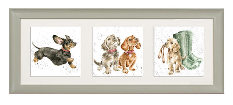 Wrendale  - A Trio of Framed Cards - Dogs