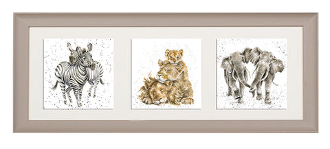 Wrendale  - A Trio of Framed Cards - A Zoology Trio
