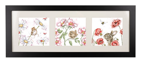 Wrendale  - A Trio of Framed Cards - A Cottage Garden Trio