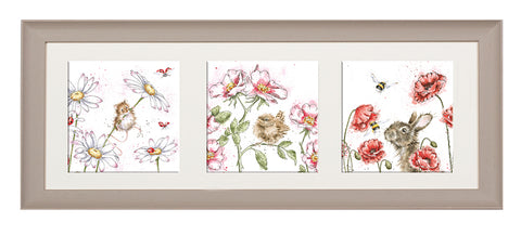 Wrendale  - A Trio of Framed Cards - A Cottage Garden Trio