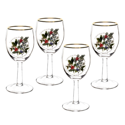 The Holly & the Ivy Wine Glass  ( Gift Box Set of 4 )
