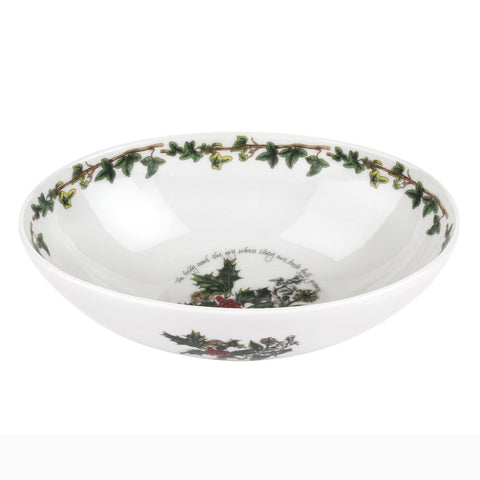 The Holly & the Ivy - Deep Oval Bowl 23cm / 9"