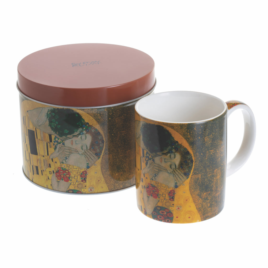 John Beswick Art Mug & Tin Set Klimt The Kiss